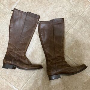 Tall Classic Melissa Stud Back Frye Boots - back zipper